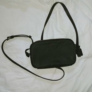 Black Coach Small Double Zip Crossbody Purse